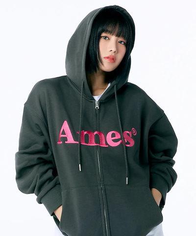 Qoo10 AMES-WORLDWIDE BASIC LOGO HOOD ロゴ 長