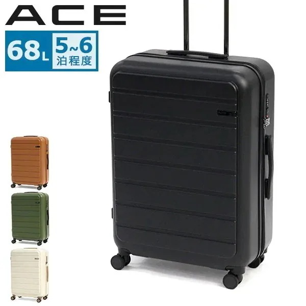 セール スーツケース ストッパー付き キャリケース Mサイズ ファスナー 旅行 4輪 双輪 5泊 海外 6泊 TSロック 68L ビジネス フレットボード 05433