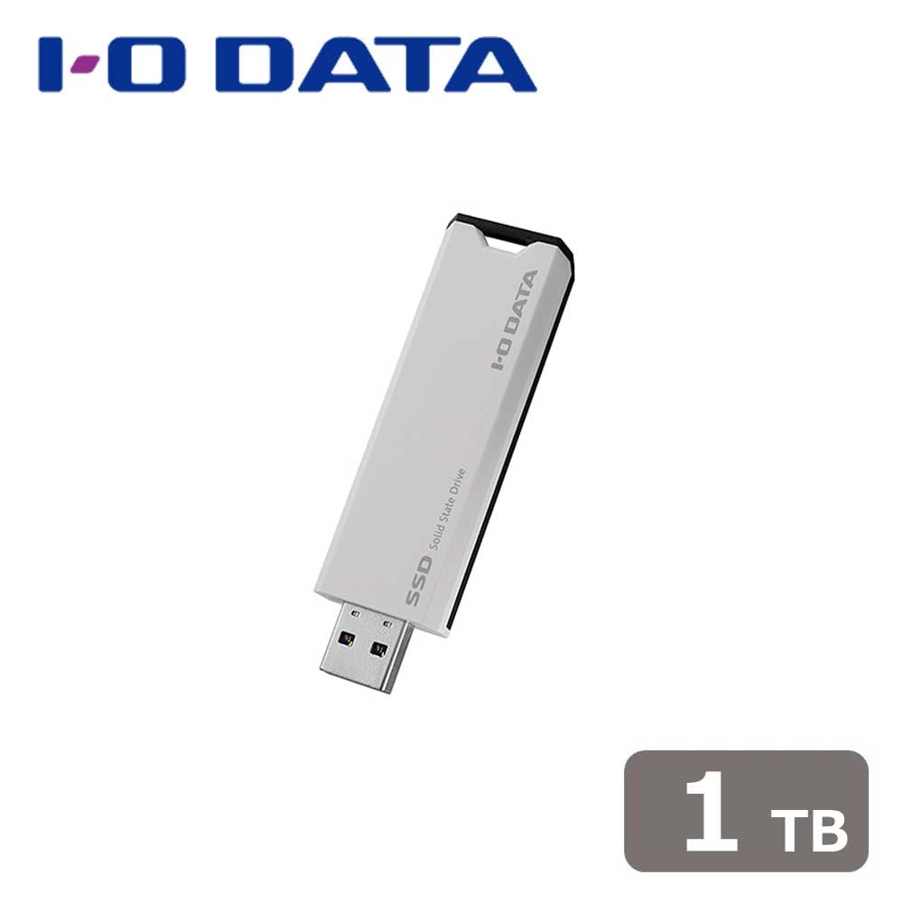 アイ・オー・データ機器I-O DATA USB 10Gbps（USB 3.2 Gen2）対応 スティックSSD 1TB（ホワイト×ブラック） SSPSUS1W