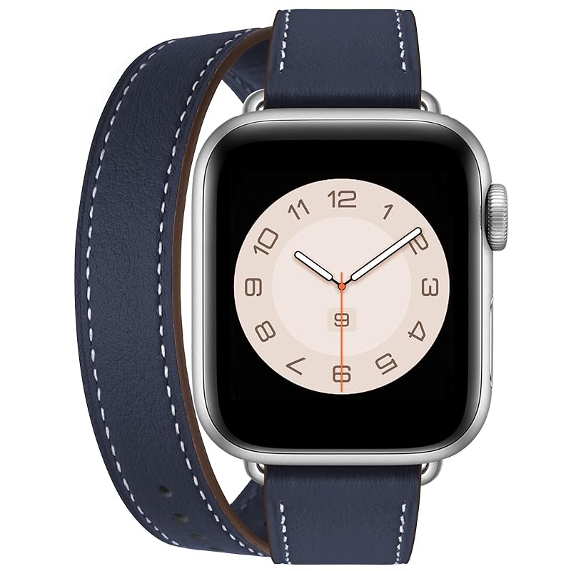 コンパチブル アップルウォッチ バンド コンパチブル apple watch バンド レディース レザー 本革 2重巻き 細い iWatch Ultra2/Ultra Series 9/8/7/6/5