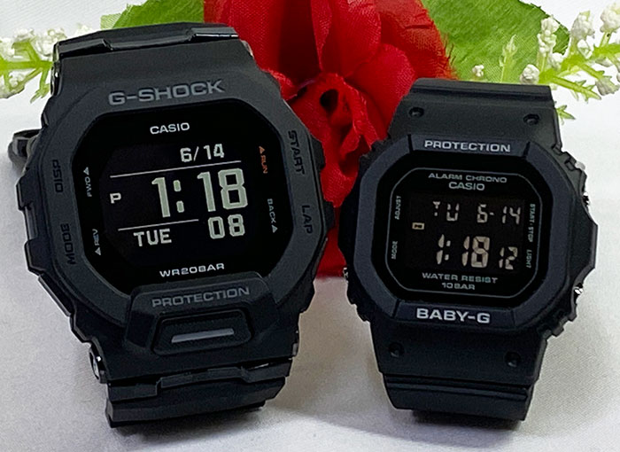 恋人たちのGショック ペアウオッチ G-SHOCK BABY-G ペア腕時計 カシオ 2本セット GBD-200-1JF BGD-565-1JF デジタル 電池式 Bluetooth 搭載 スクエ