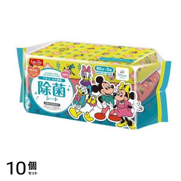 レック 除菌シート ディズニー ミッキー&フレンズ 60枚× 3個パック 10個セット