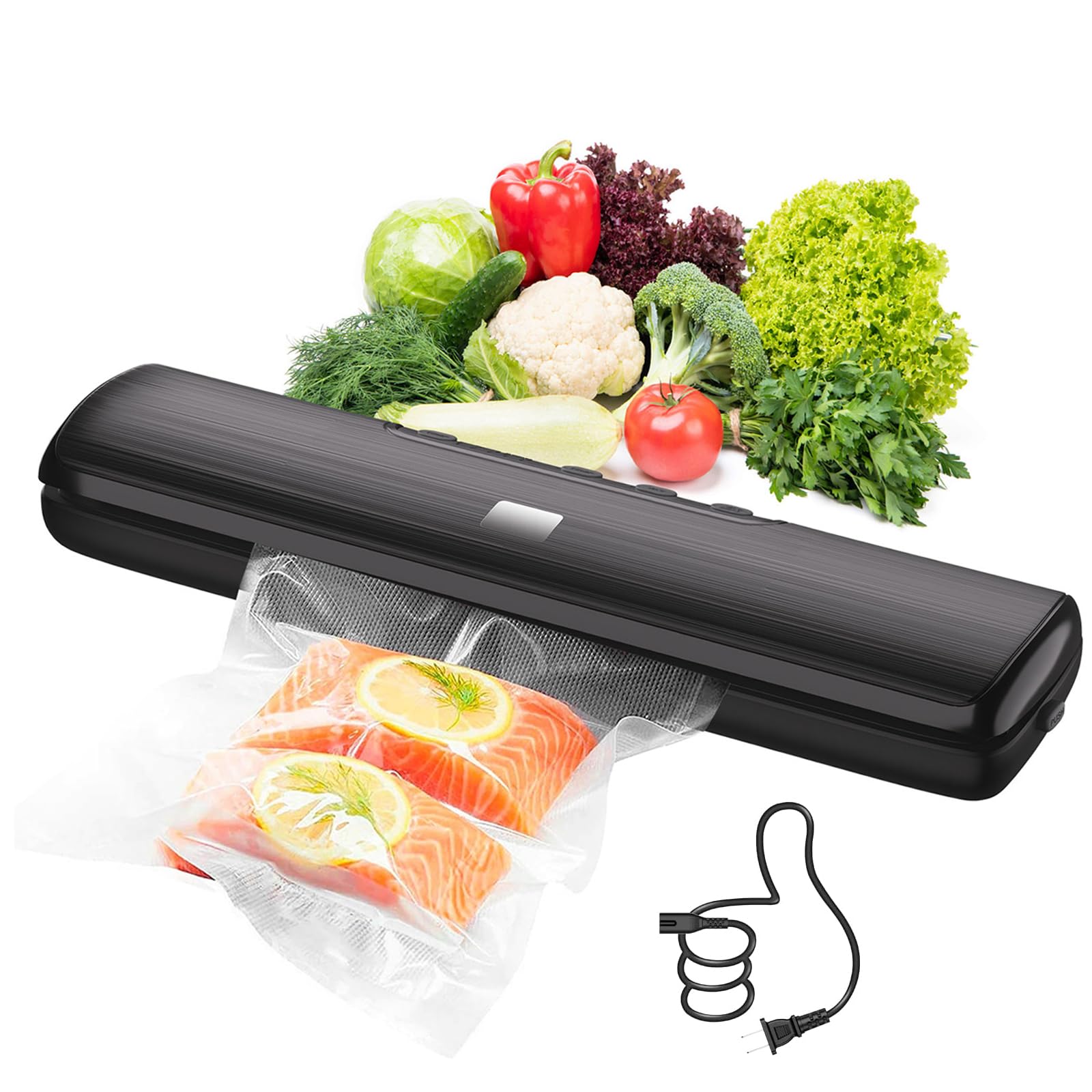 OPPAKOU 真空パック機 フードシーラー 家庭用 自動真空シーラー 脱気シーラー 60Kpa 液体対応 連続真空 乾燥物 汁物 外部脱気 手動脱気 自動脱気 シールのみ シール温度調節 小型真空機
