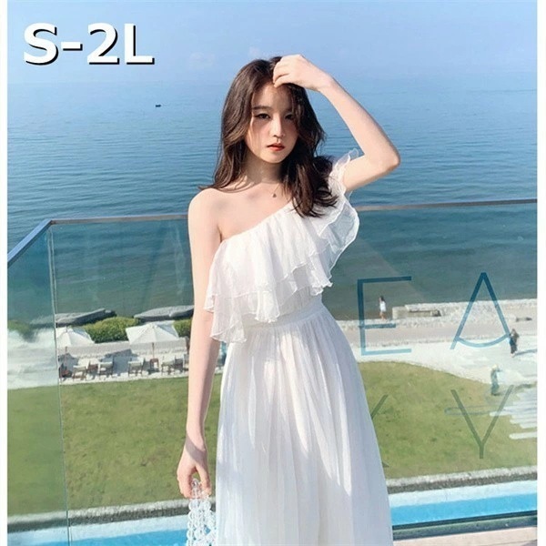 リゾートワンピース 大人可愛い 夏ワンピース リゾートワンピ オフショルダー ワンピース 白ワンピース ハワイ ハワイアン 沖縄 夏 結婚式 赤 小柄 フリル ロング丈 夏ワンピ 4WAY 肩だし フ 5,803円
