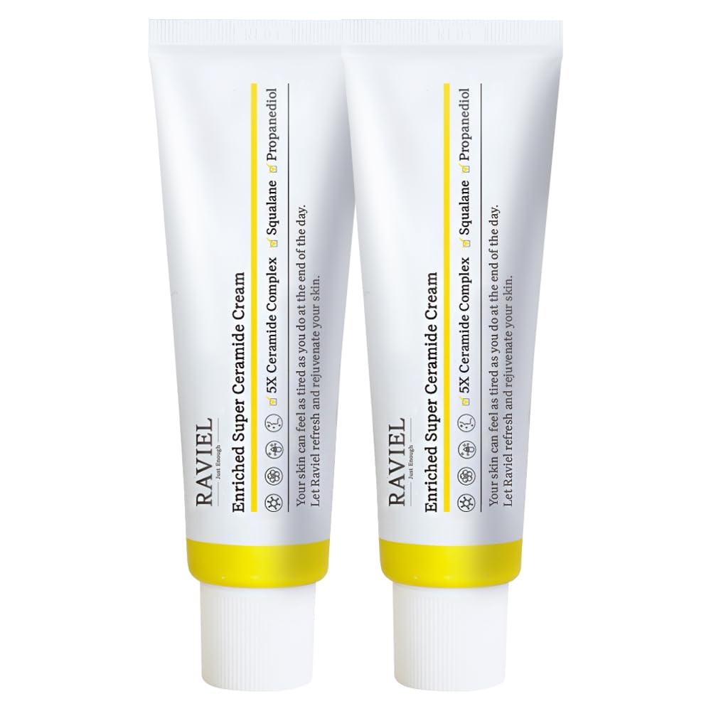 【RAVIEL】 ラビエル エンリッチド スーパー セラミド クリーム 50ml 2個 セット 韓国 コスメ バリア 強化 乾燥肌 潤い 弱酸性 トーンアップ ベタつかない RAVIEL Enrich