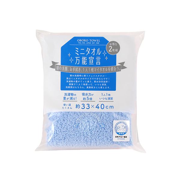 (まとめ) 本多タオル ミニタオル万能宣言 おぼろタオル ハンドタオル2枚組 パステル系 BN-PAS (×5セット)