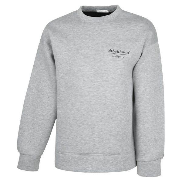 男性用ルーズフィットストックネオプレンマンツーマンTシャツ RB-TSA-Q009-グレー