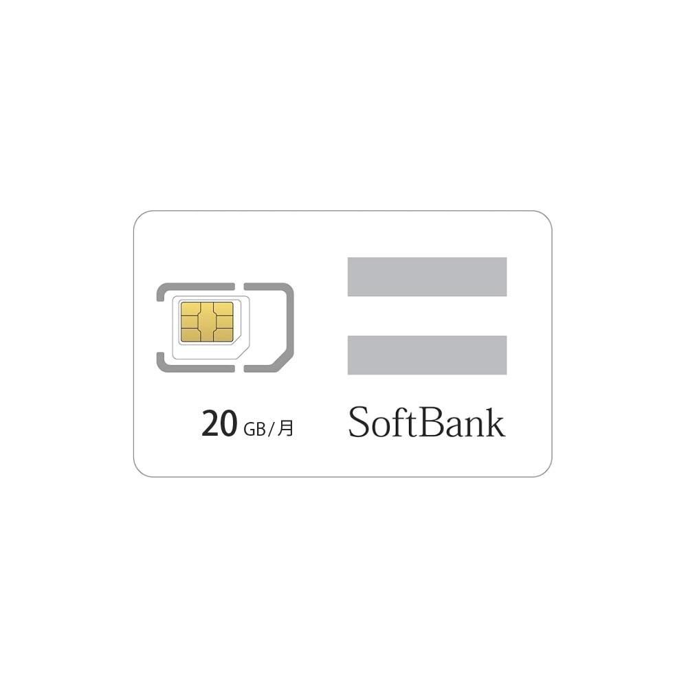 SB網 データ専用SIM 月間20GB (利用期間：受取月+12ヶ月間)
