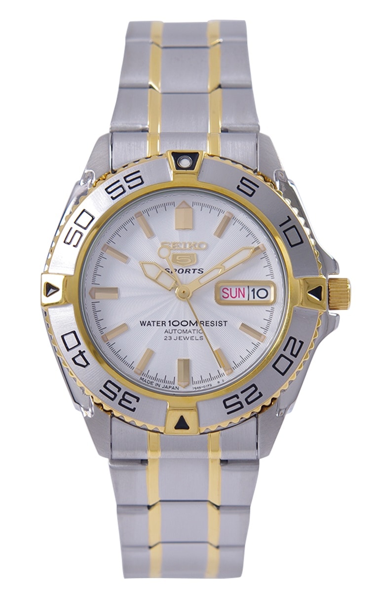 SEIKO5 機械式 自動巻き シルバー 海外モデル 日本製 メンズ SNZB24J1 腕時計