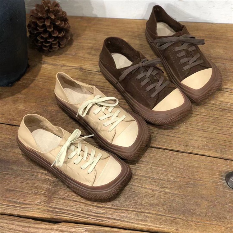 sweet系レディース 本革スニーカー 厚底 牛革 スニーカー ローカット フラットシューズ 厚底 カジュアル おしゃれ 履きやすい シューズ 靴