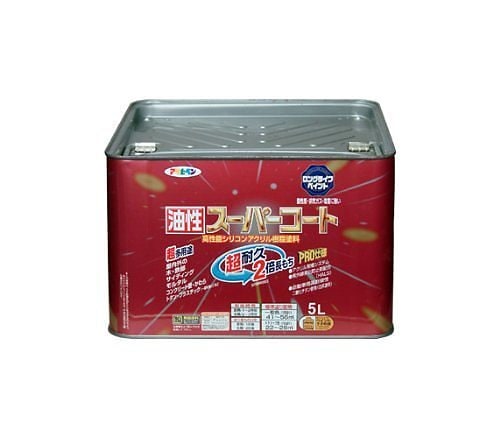 （まとめ買い）油性スーパーコート 5L ミルキーホワイト [x3缶セット]