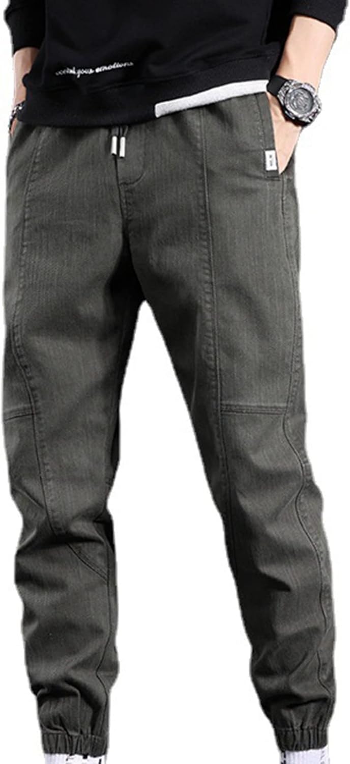 ジョガーパンツ メンズ 大きいサイズ ロングパンツ 秋冬 カジュアル デーパートパンツ 無地 ウエストゴム紐 快適 着痩せ 脚長 シンプル オシャレ オールシーズン スリム フィット 長ズボ