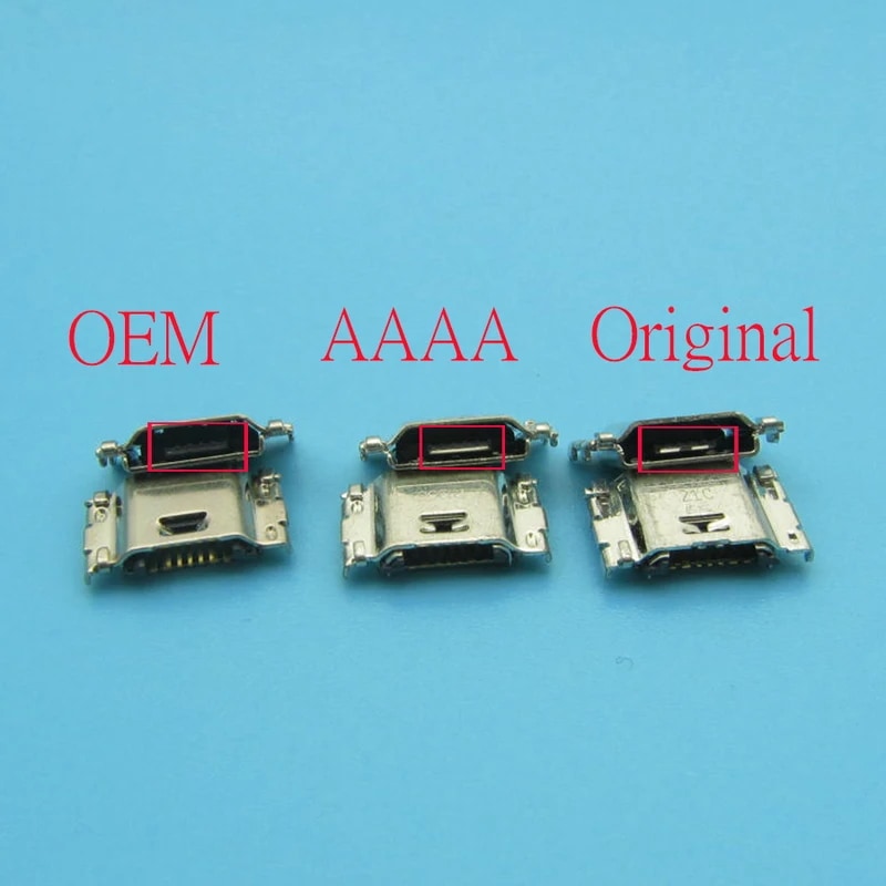 マイクロusb充電ポートジャックコネクタ,100個,samsung j5 SM-J500 j1 SM-J100 j100 j320 j320f j500 j5008 j500f j7 j700f用