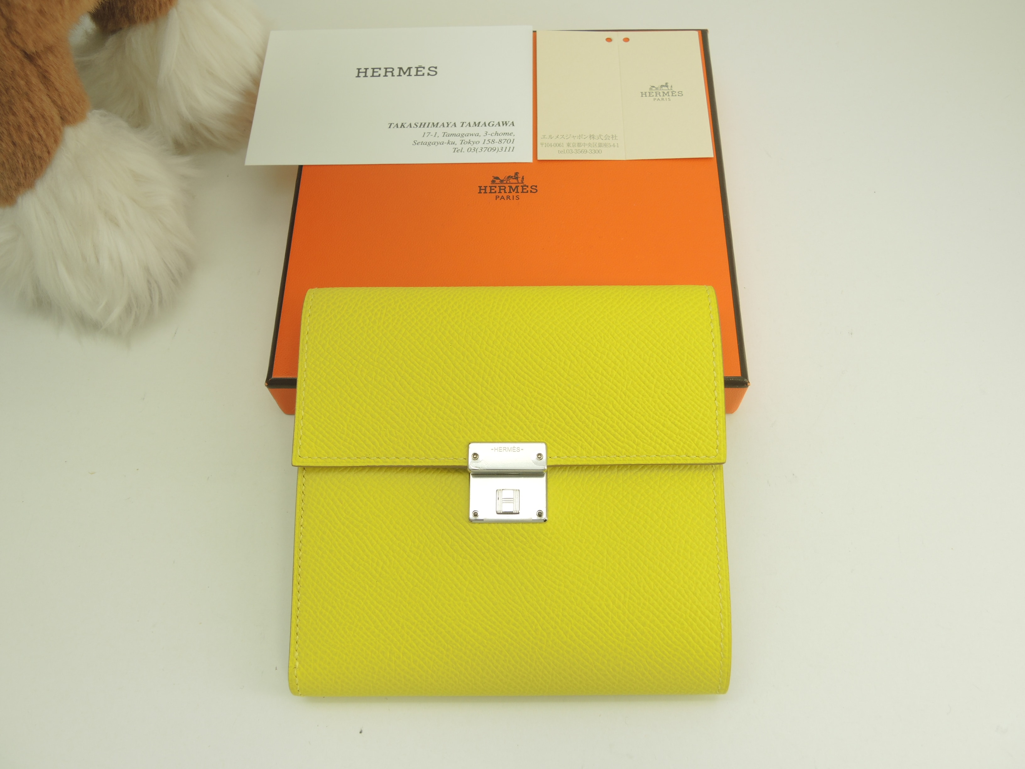 クリック12 エプソン ライム コンパクト財布 スモールウォレット 新品@D 17