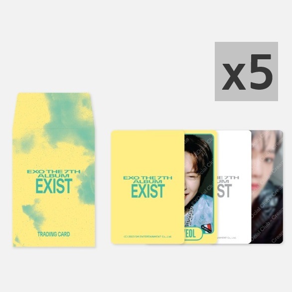 EXO RANDOM TRADING CARD SET C ver. 5個 - EXOcial Club Cream Soda