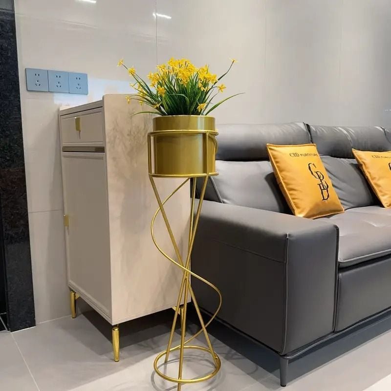 プランターラック プランタースタンド おしゃれ エレガント シンプル ベランダガーデン プランター台 フラワースタンド 鉢植え 花 屋外 室外 ガーデンラック インテリア ゴールド 75cm 90cm