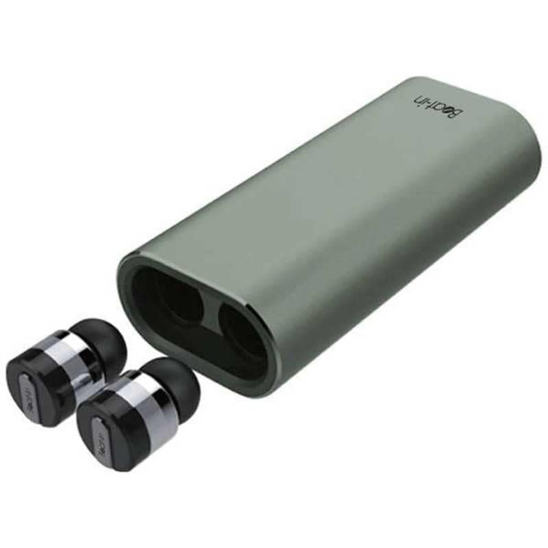 ROA　フルワイヤレスイヤホン リモコン・マイク対応 スペースグレー Beat-in Power Bank　BI9314