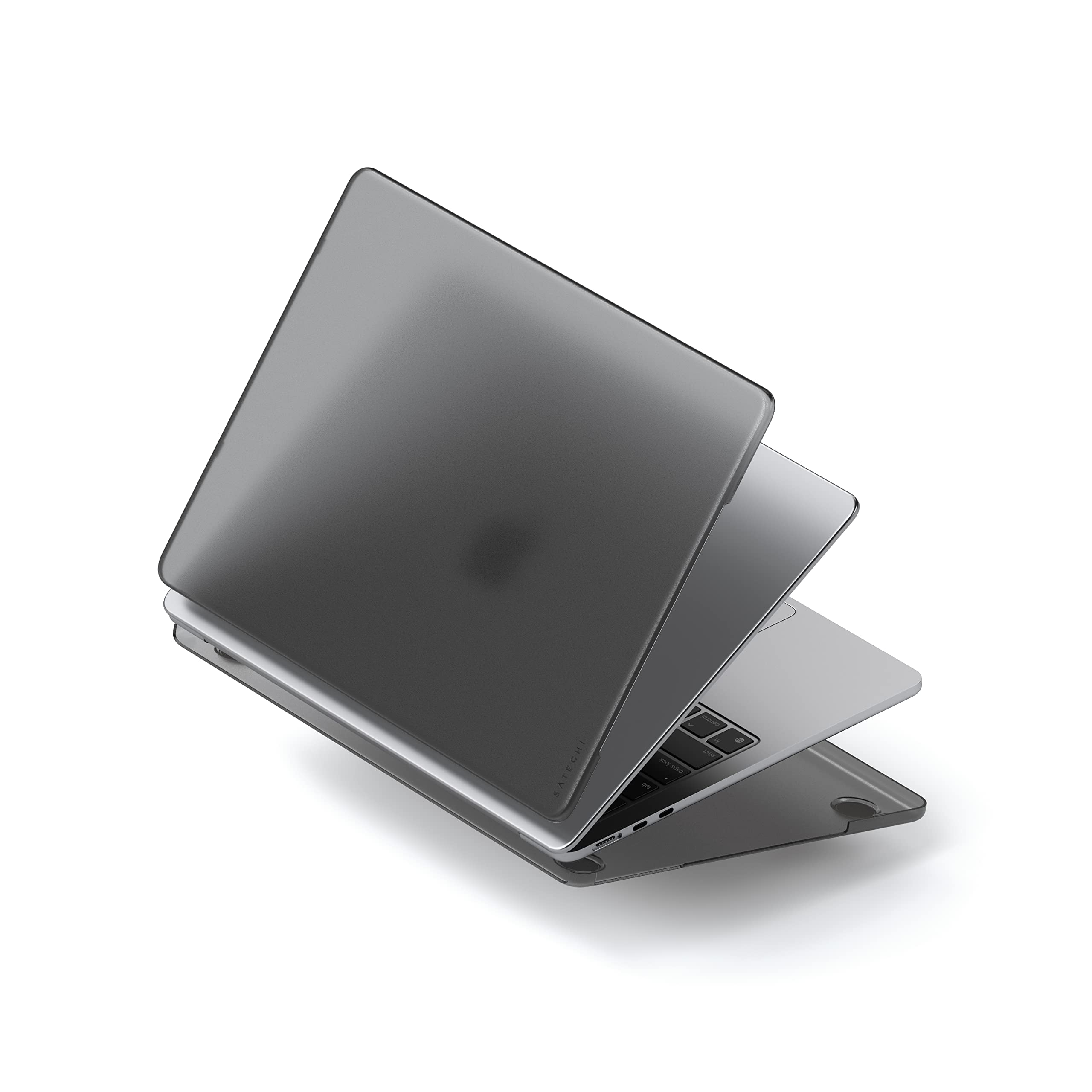 Satechi Eco ハードシェル ケース (MacBook Air M2, 2022 A2681モデル向け) 軽量 スリム 放熱設計 ハブに干渉しないデザイン (ダーク)