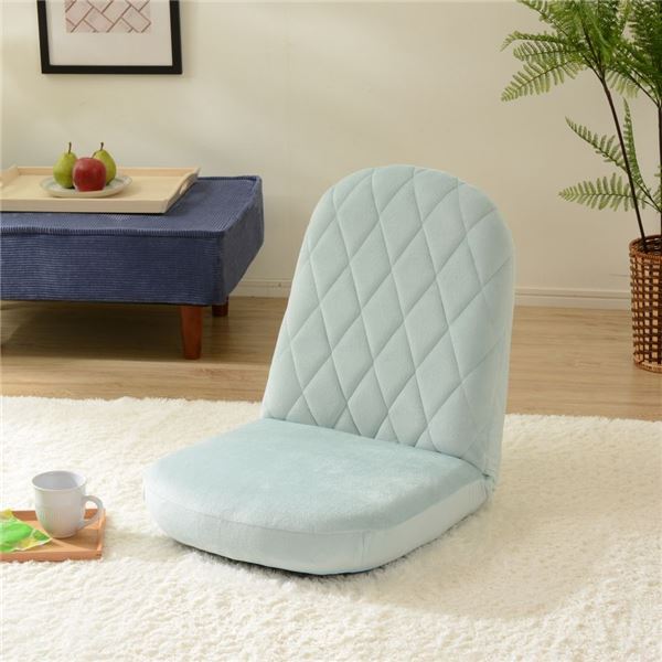 日本製 おしゃれ 座椅子 パステルカラー ブルー コンパクト リクライニング ソファ ソファー 1人掛け かわいい