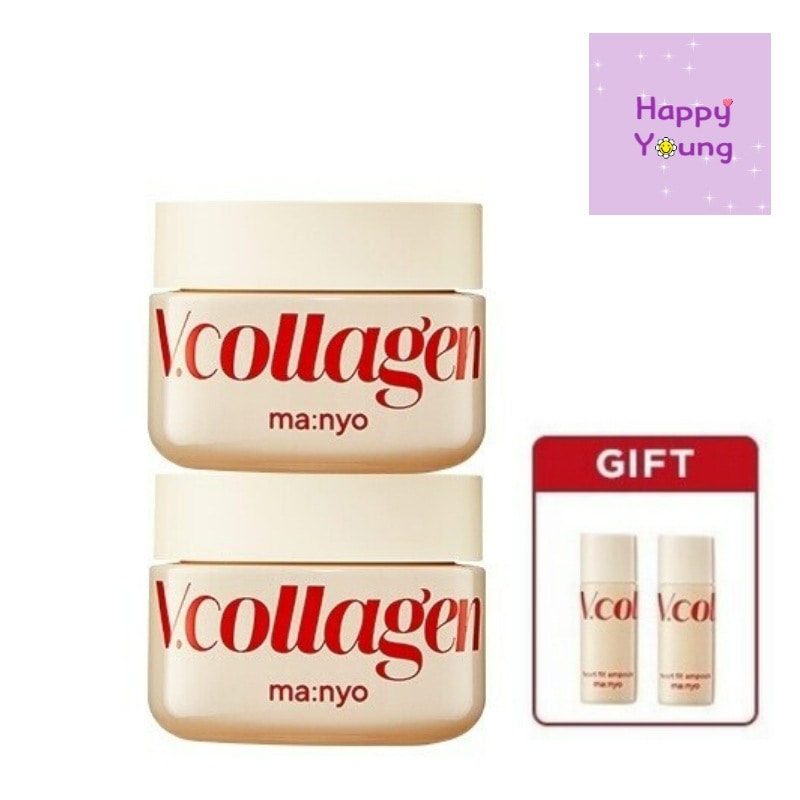 ブイコラーゲン ハートフィット クリーム 50ml+50ml+4.Vcollagen HEART FIT AMPOULE 8ml+8ml (鎮静/弾力/保湿/栄養供給/活力/しわ防止)