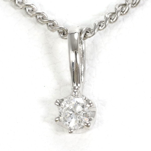 PT900 プラチナ PT850 ネックレス ダイヤ 0.05 約40cm ジュエリー 中古