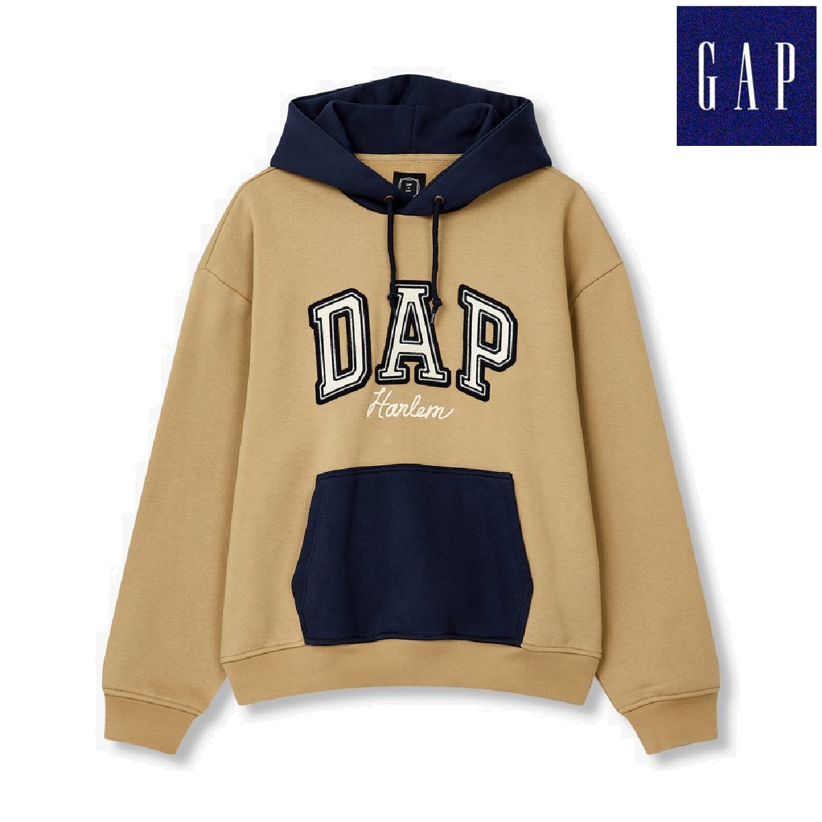 ギャップ24SS [Men] X DAP logo color block hoodie 新商品 韓国の人気 韓国ファッション マンツーマン 男女共用 カップルアイテム ストリートファッション 女性服 韓国