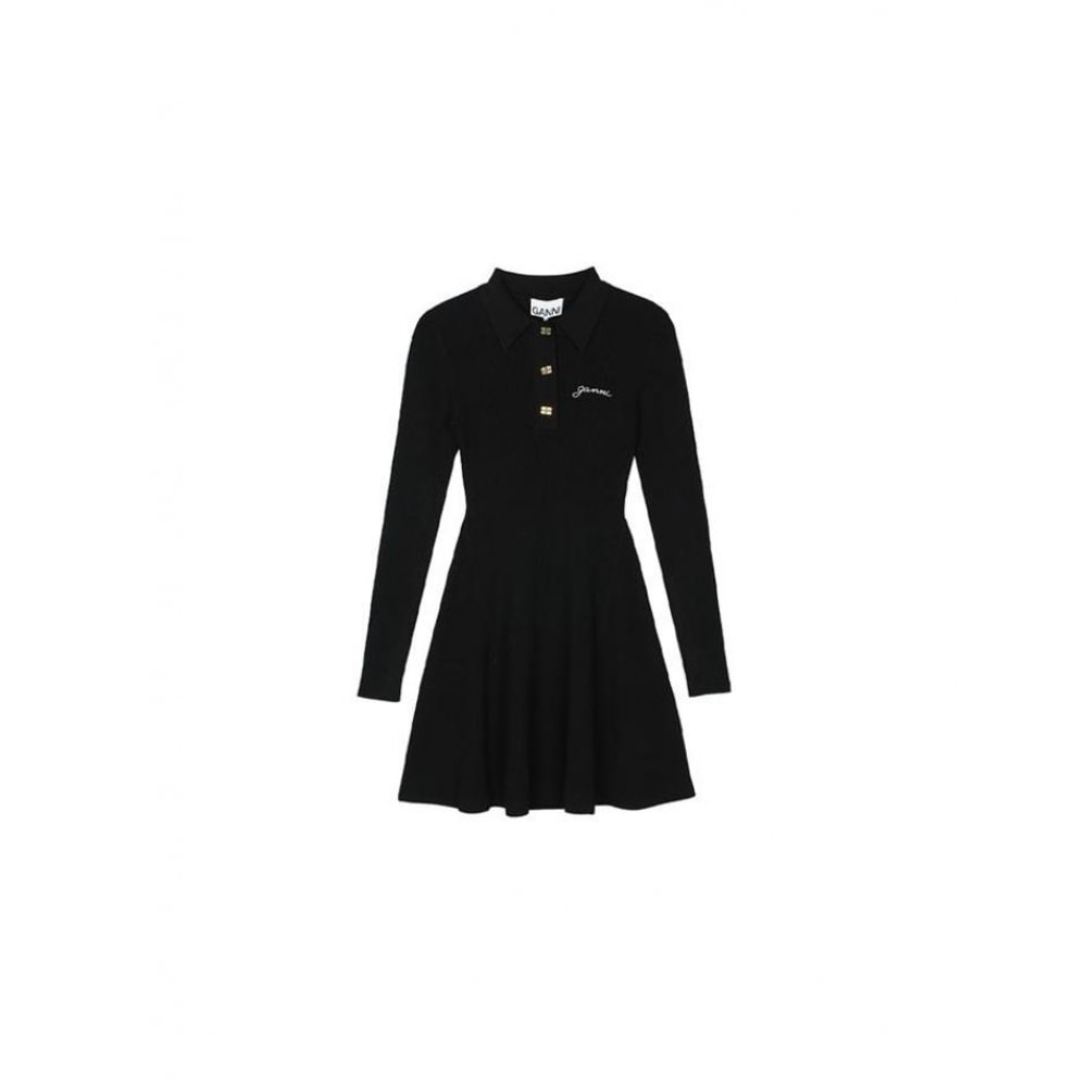 ガニレディースミニショートドレスブラック K2309-099