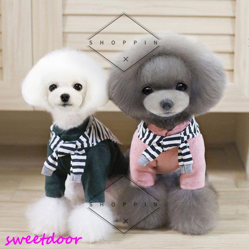 秋冬新作小中型犬服/洋服ペット服/ペット用品/ペットウェア/オシャレ犬服猫服/犬用品猫用品/ペットアクセサリー ボーダーロングtシャツ ギフト プレゼント