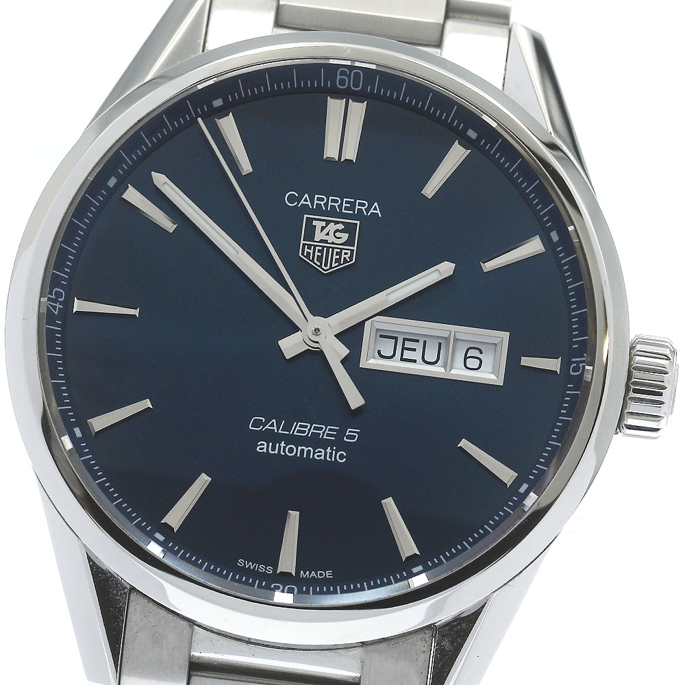 タグホイヤー TAG HEUER WAR201E カレラ キャリバー5 デイデイト 自動巻き メンズ 美品 _847770【中古】 100,200円