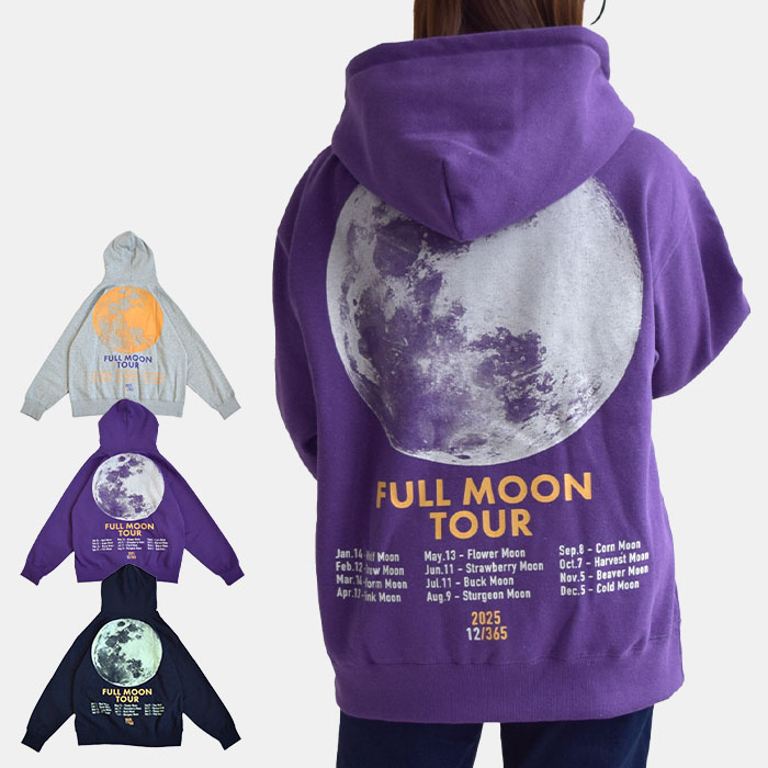 ゴースローキャラバン パーカー フルジップ アウター FULL MOON ZIPパーカー メンズ レディース 長袖 裏起毛 春 秋 冬 M L XL 335602