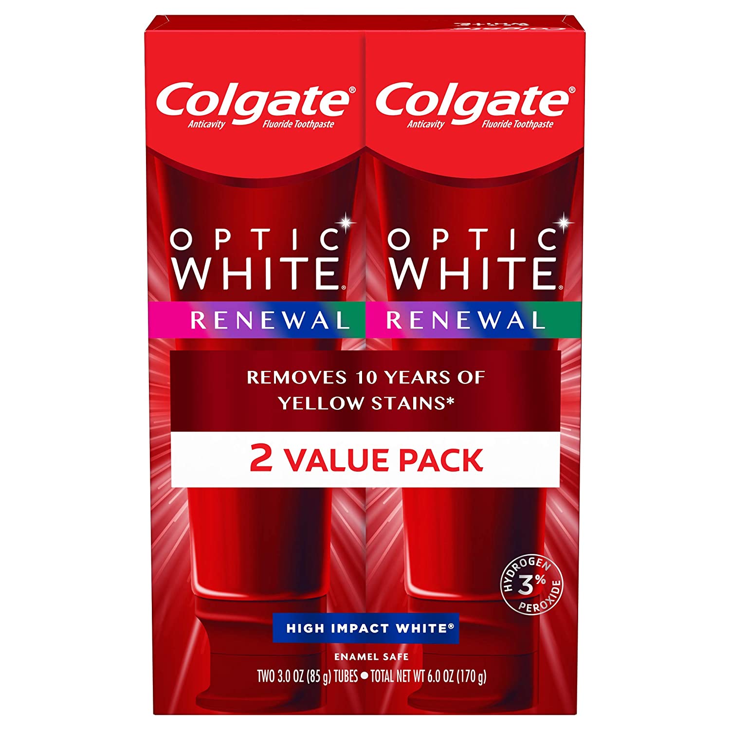 Colgate Optic White Renewal Enamel Strength Teeth