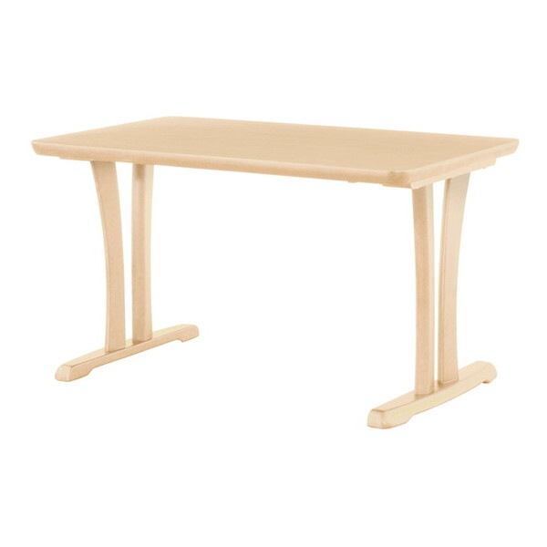 筑波産商 CCM4 ダイニングテーブル 125-75 X 2本脚 WH メーカー直送