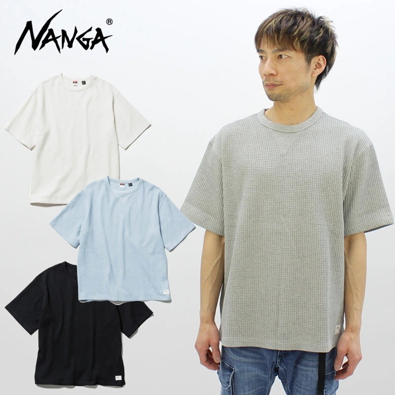 ナンガ ECO HYBRID WAFFLE LOOSE FIT TEE エコハイブリッドワッフルルーズフィットティー 半袖Tシャツ メンズ 国内正規品 [AA]