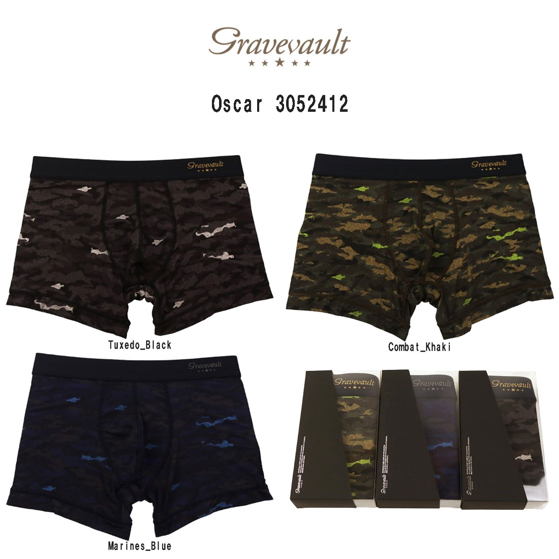 gravevault ボクサーパンツ ショート 前閉じ ナイロン オスカー 日本製 ラグジュアリー ギフト メンズ 男性用 下着 Oscar 3052412 5,301円
