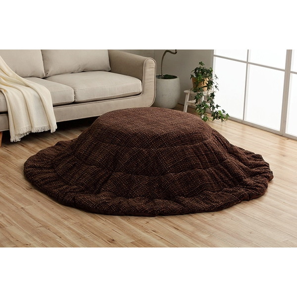 1181770066711 ノート こたつ布団 円形 洗える 無地調 ブラウン 約220cm丸 メーカー直送