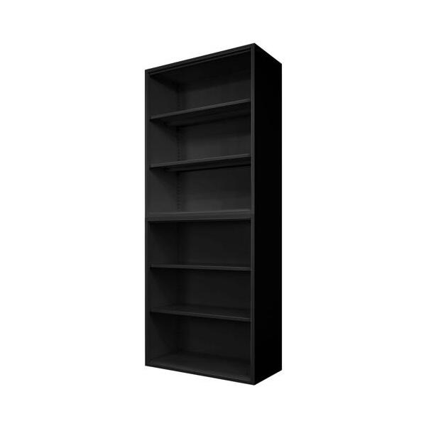 法人限定 Netforce FH-NN-2-W-BK ブラック FACILE オープン書庫 3段 2台セット スチール製 幅900×奥行400mm メーカー直送
