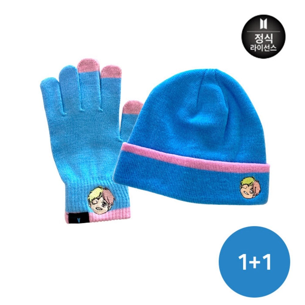 [1+1] BTS TinyTan ニット手袋+ビニーセットビュ V (JGBTG30009+JHBTH10014)