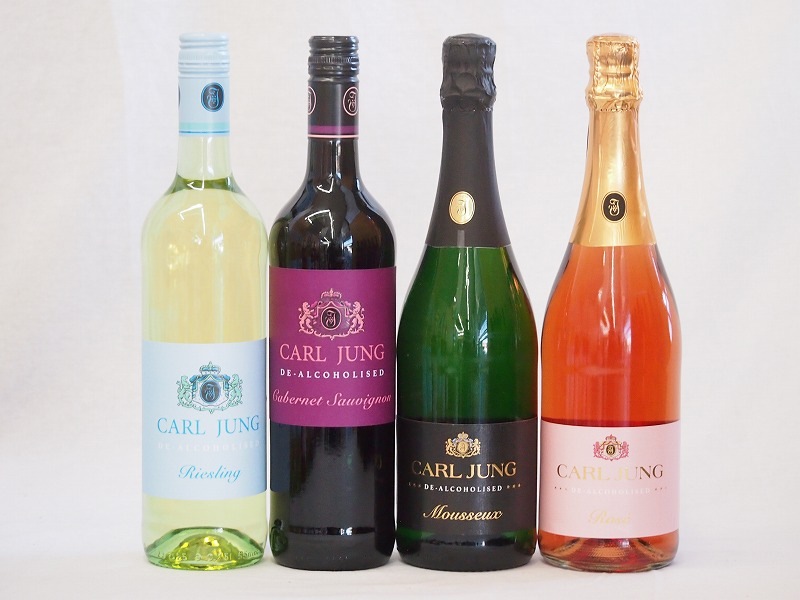 脱アルコールミックス4本セット(脱アルコールスパークリングロゼワイン カールユング(やや辛口) 脱ア