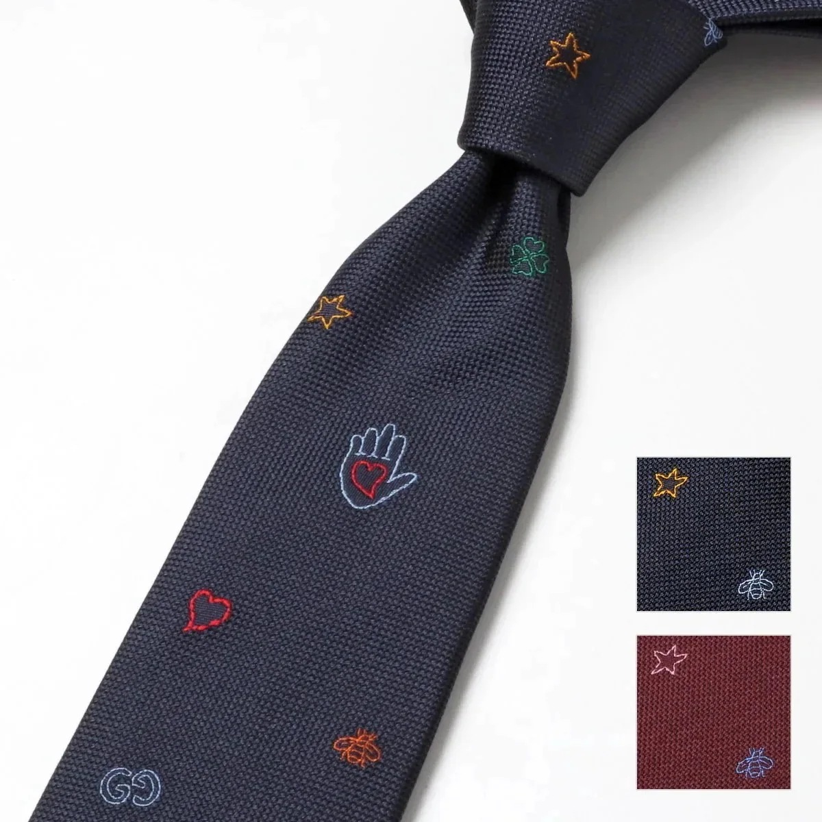 GUCCI グッチ ネクタイ EMBRING 624090 4E002 メンズ イタリア製 シルク ジャガード GGロゴ カラー2色 17,957円