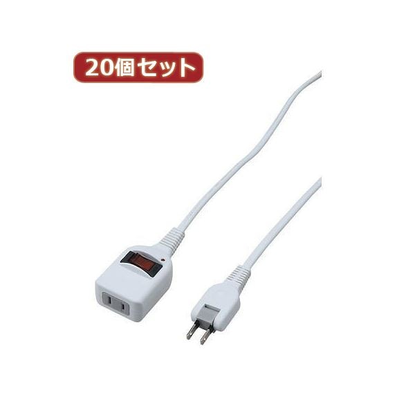 YAZAWA 20個セット ノイズフィルター集中スイッチ付タップ Y02BKNS113WHX20