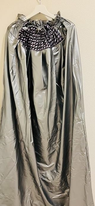 [かぐや] (シルバー) 特製高級よもぎ蒸しマント（ファスナータイプ） 座浴服 フリーサイズ