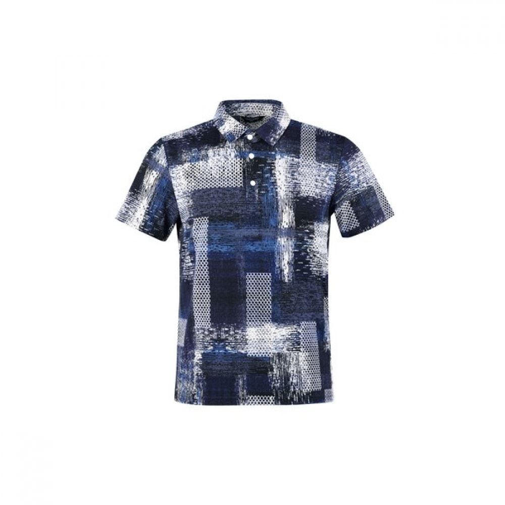 (ラックスゴルフ) Analdobasini メンズペイントパターン半袖ゴルフシャツ ABMTS42324