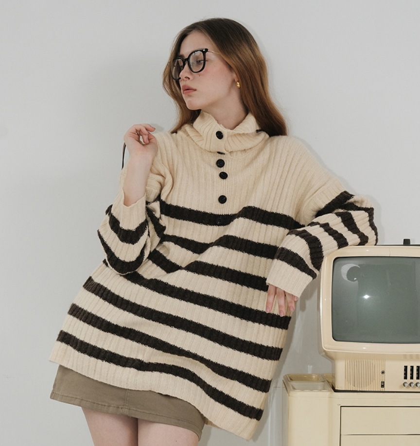 モテアイテム ニットソー ざっくりニット 長袖 タートルネック リブ 可愛い きれいめ 上品 おしゃれ かっこいい 可愛い ラブリー キュート ガーリー クール モード系 セクシー エレガント