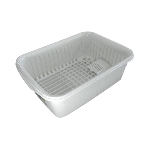 （まとめ）水切りかご ポゼ 水切りセット（中） ホワイト [18個セット]