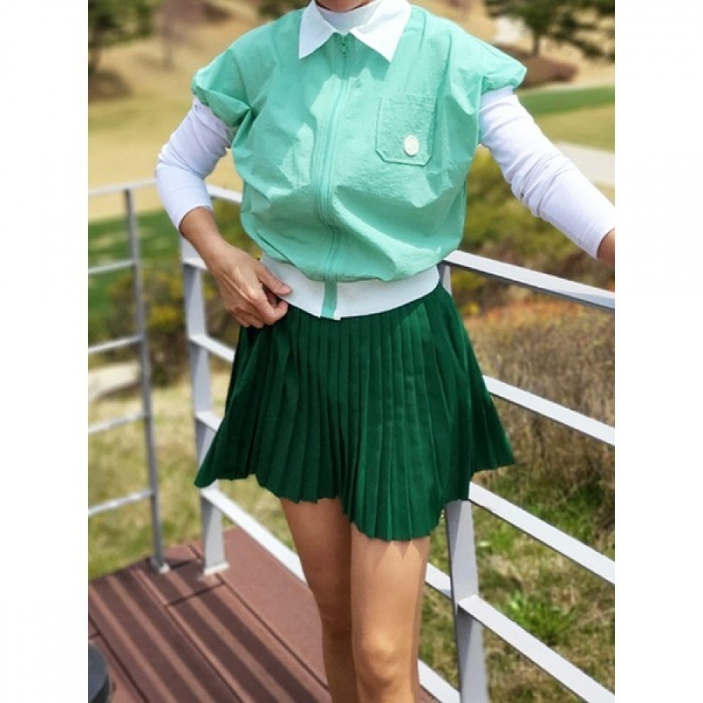 (ラックスゴルフ) ラックスゴルフティーオフウィメンズシボリ半袖フルジップアップジャンパー TO3M802W