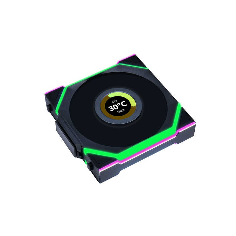 LIANLI　UNI FAN RS SL LCD Wireless 120 BK Single Pack ブラック　UF-RS-SL120-LCD-WLS-1B