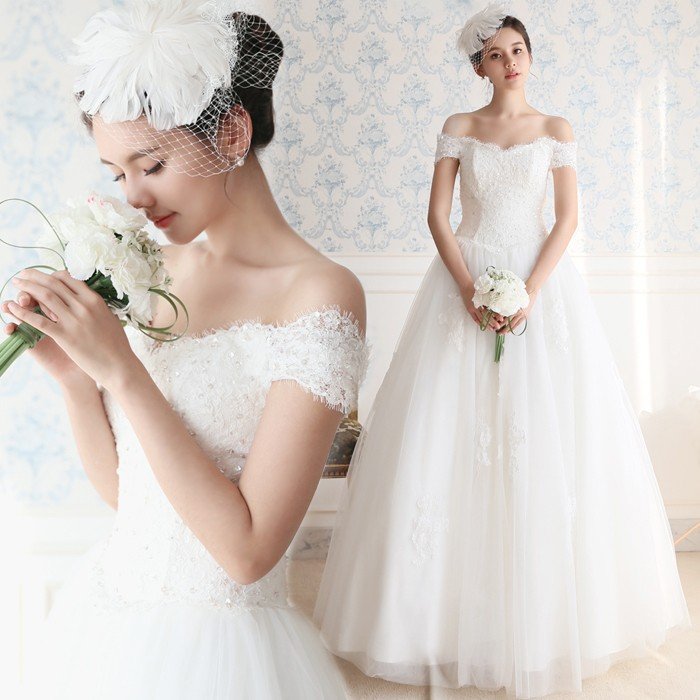 ウエディングドレス 花嫁 ドレス 結婚式 二次会 ウェディングドレス 安い プリンセス エンパイア 白 披露宴 ロングドレス ブライダル パーティードレス