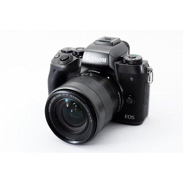 【中古】キヤノン Canon EOS M5 ブラック レンズセット 美品 小型軽量 SDカード付き