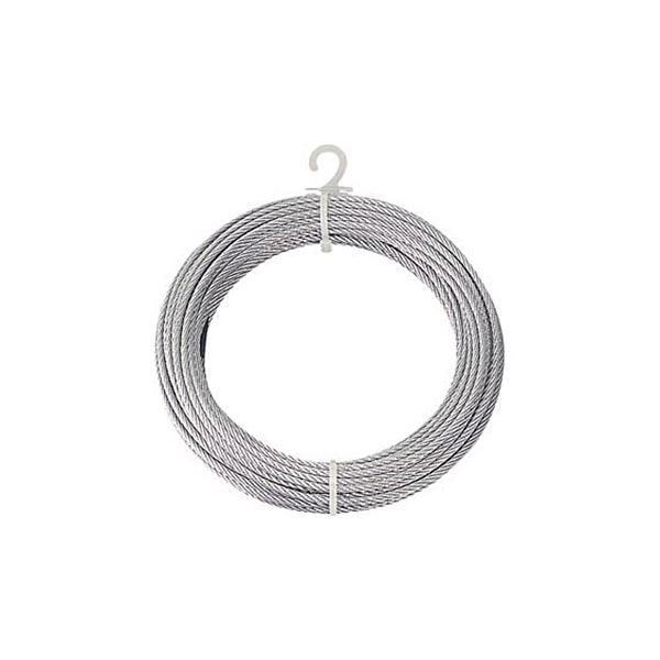 （まとめ）メッキ付ワイヤロープ 3mmx10m CWM-3S10 1巻 [x5セット]