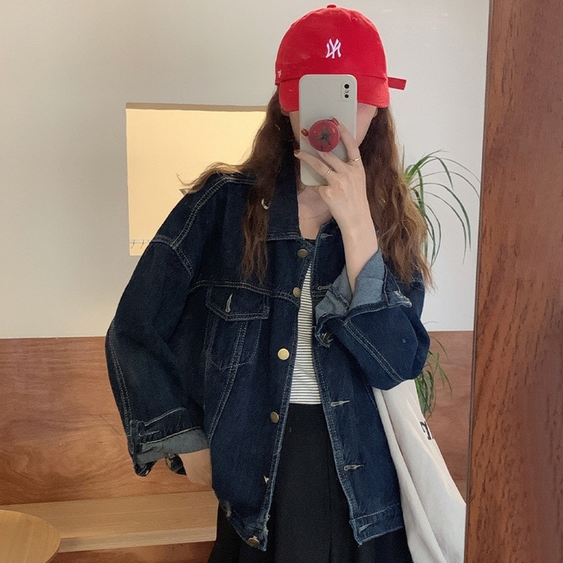 /デニムジャケット/レディース/秋/冬/紺/ショートコート/ジャケット30%までに制限